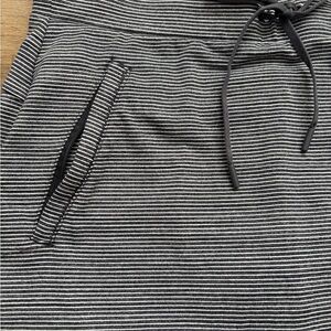 Athleta Black and White Striped Skort